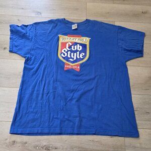 Chicago Cubs Wrigley Field Harry Caray Cub Style Old Pub Beer T-Shirt 2XL Cotton